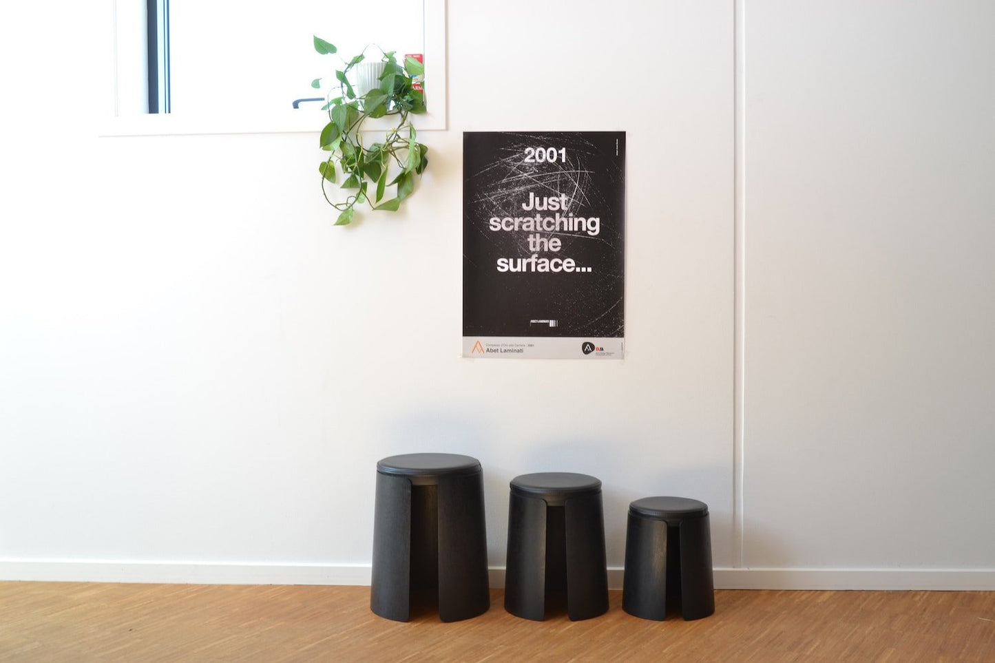 Design Stool In Moulded Veneered Oak